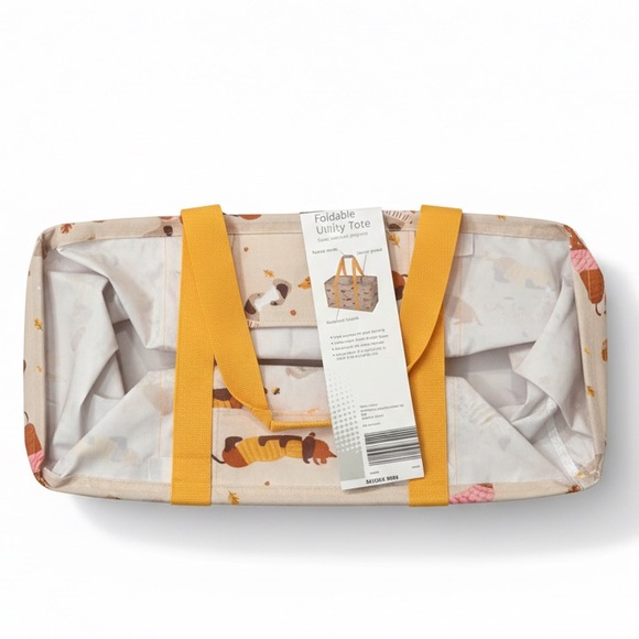 Dachshund Wiener Dog Crane Folded Utility Tote Beach Grocery Limited Edition - Picture 2 of 5